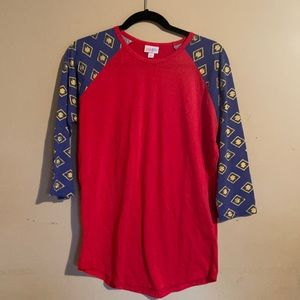 Red women’s Lularoe top